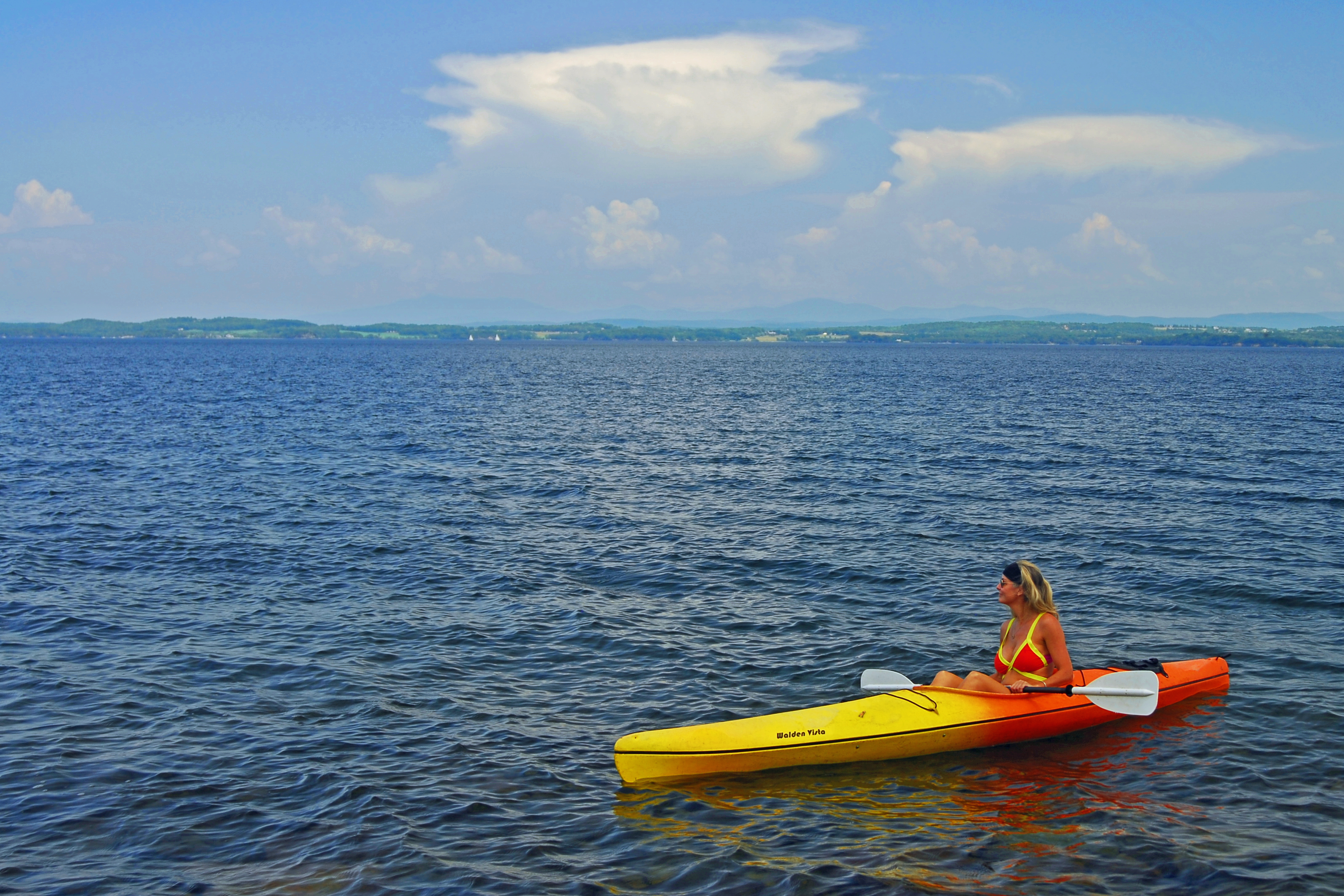 Wander with one of three kayaks.