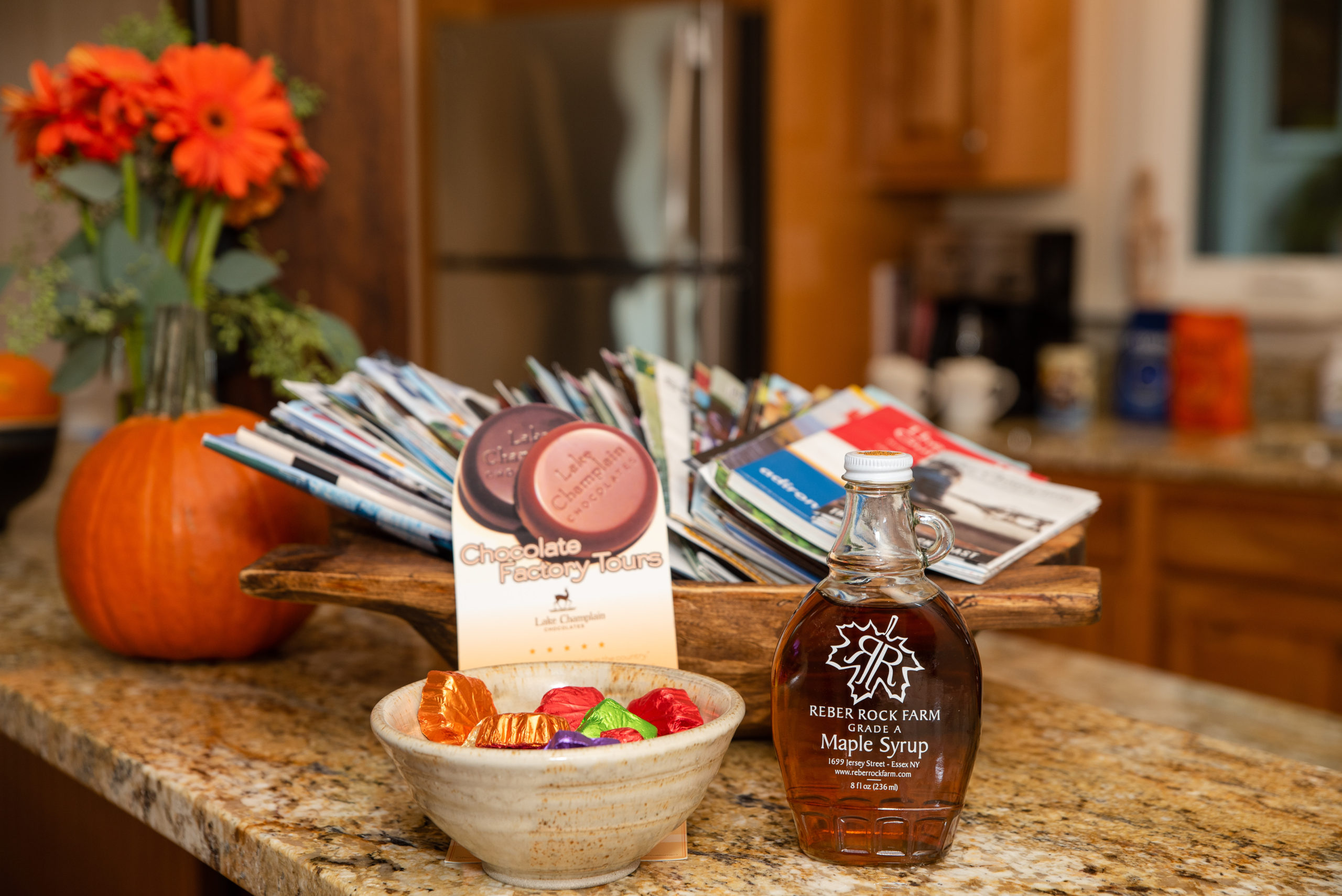 Sample our complimentary local maple syrup and Lake Champlain chocolates.