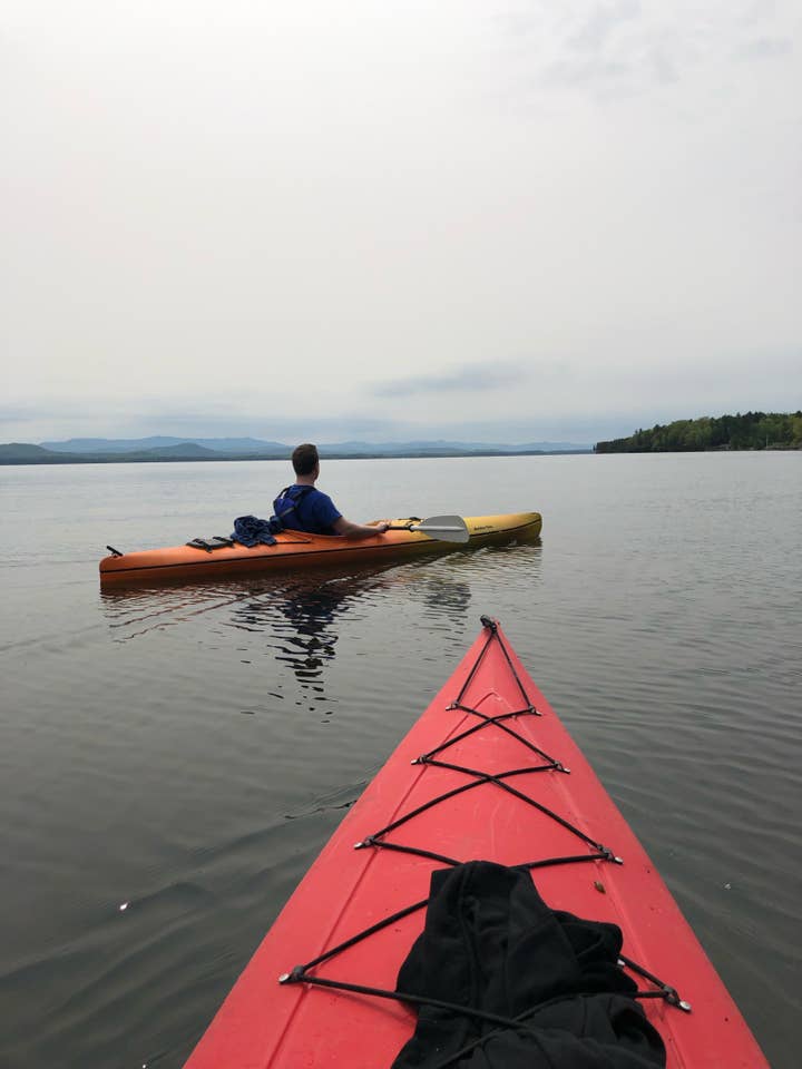 Kayaking on Lake Champlain 