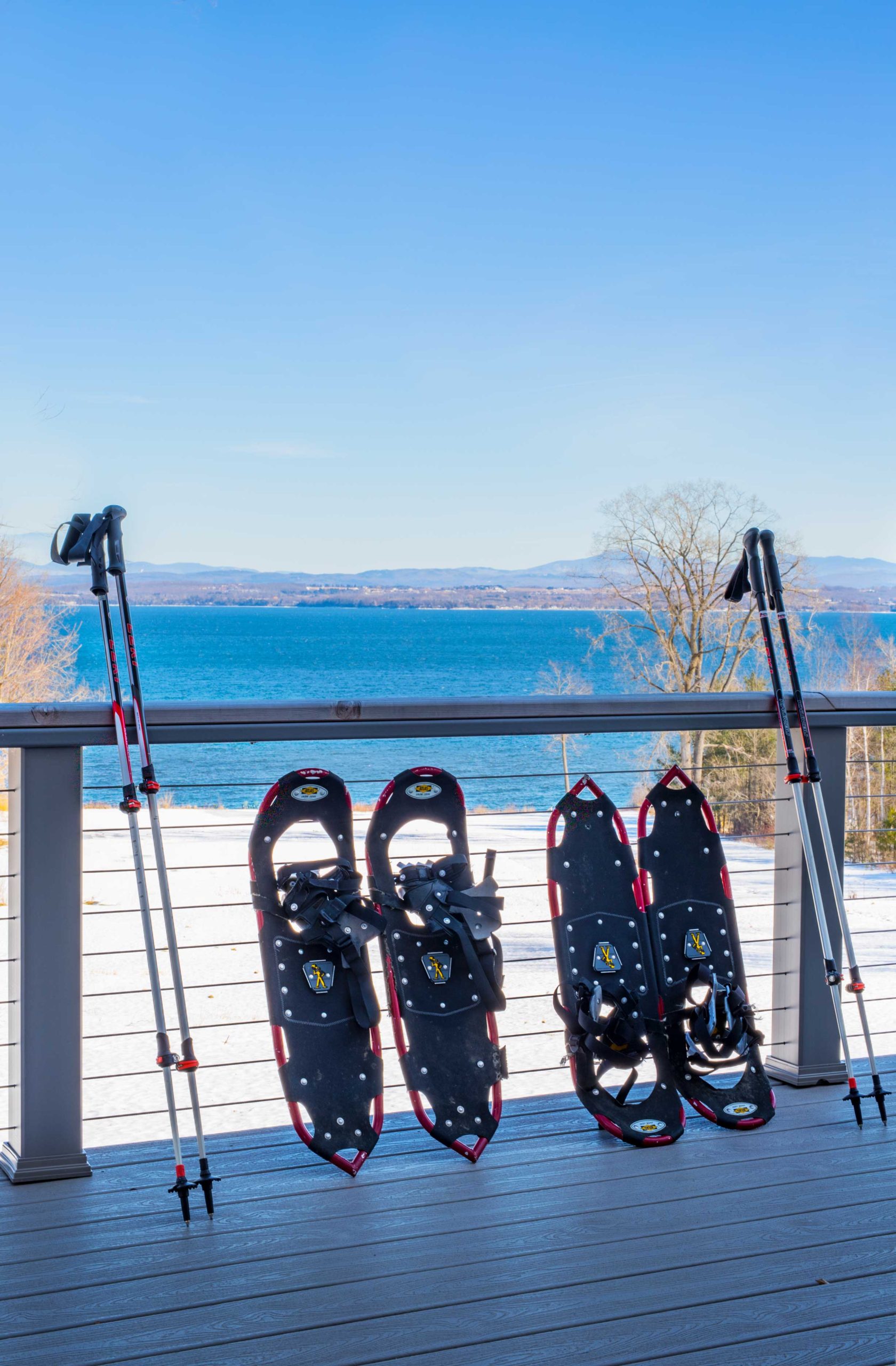 The house is a delight year-round. Enjoy our complimentary snow shoes on our 7 acre sprawling (and completely private) lawn. Or bring your own cross-country skis.